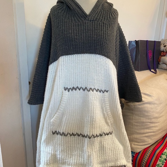 Free People Brook side, hooded poncho, very good condition, One size - Picture 3 of 14